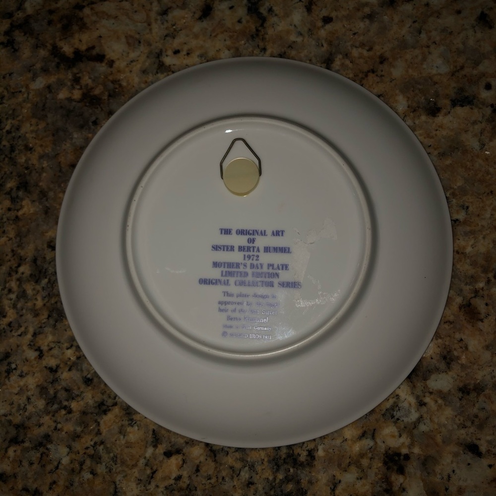 Schmid Hummel 1972 Mother's Day Plate Bavarian Boy